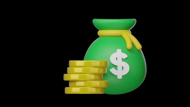 3d finance icon, Business and financial concept