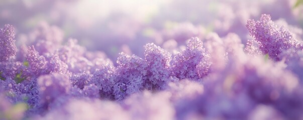 Delicate lilac blossoms in soft focus