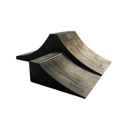 Wooden Skateboard Ramp, Double Quarterpipe, Skate Park Obstacle