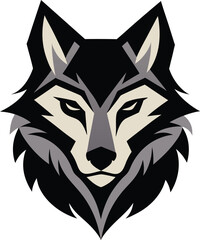 abstract wolf head silhouette 