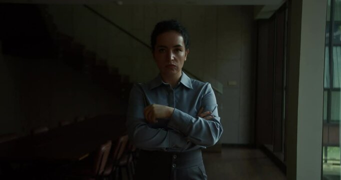 Young dissatisfied irritable angry woman 30 years old waving hands at camera, index finger waving at screen, argument with person, conflict situation, people lifestyle concept in anger