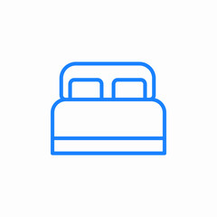 double bed icon sign vector