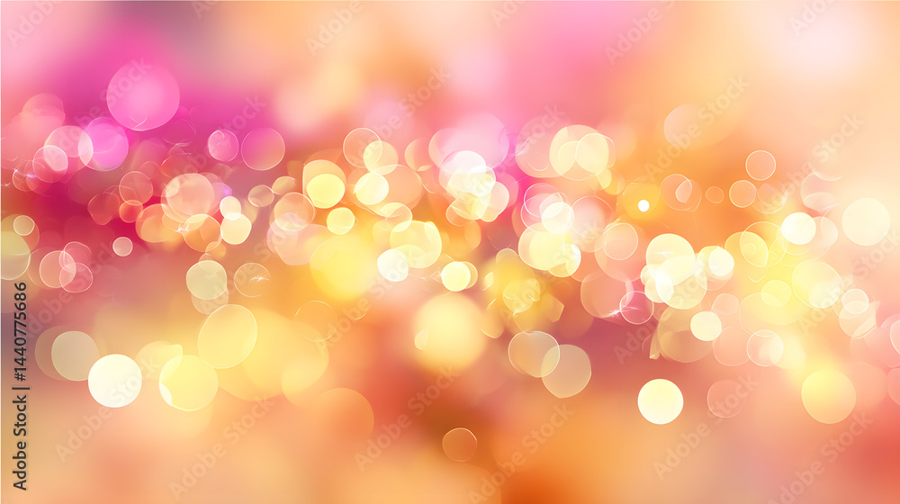 Poster abstract bokeh lights: soft focus of vibrant, multi-colored bokeh lights creating a dreamy, ethereal