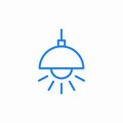 hanging lamp icon sign vector