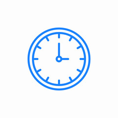round clock icon sign vector