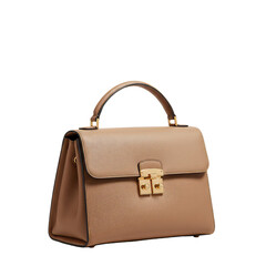 leather woman bag isolated on white background