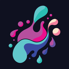 Vector illustration of abstract floral footprints on a water background