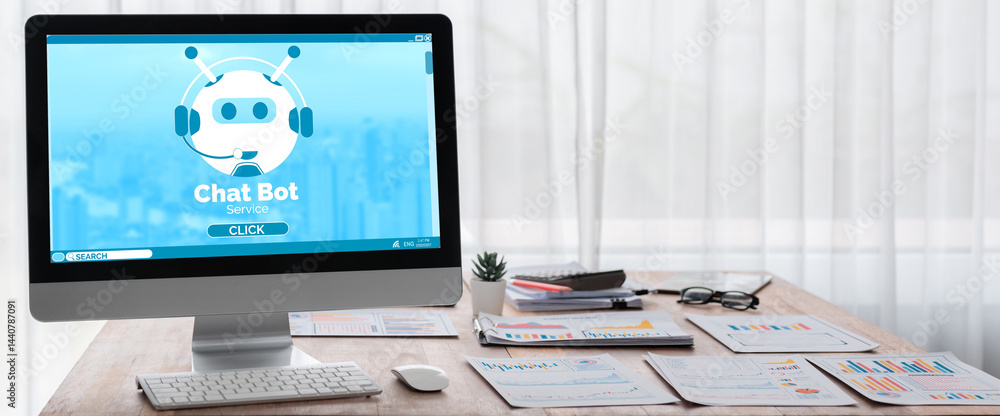 Poster chatbot software application for brisk online business that automatically reply to customer question