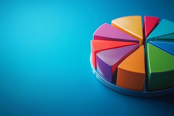 Colorful pie chart globe representing population demographics and statistical analysis.