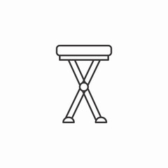 folding stool icon sign vector