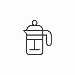 french press icon sign vector
