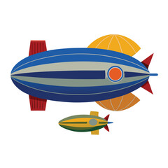 Fototapeta premium Zeppelin icon isolated on white background