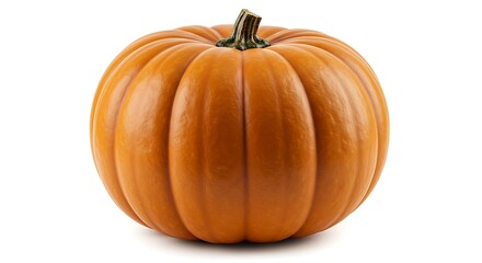 Obraz premium Perfect orange pumpkin isolated on white background for fall designs