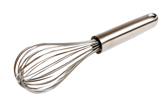 stainless steel kitchen whisk isolated png transparent cutout