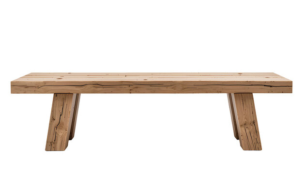 wooden table isolated on transparent background 
