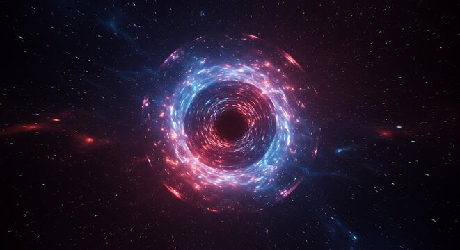 Observing Cosmic Black Hole with Swirling Light and Starfield Background