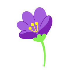 Simple vector flower illustration on transparent background