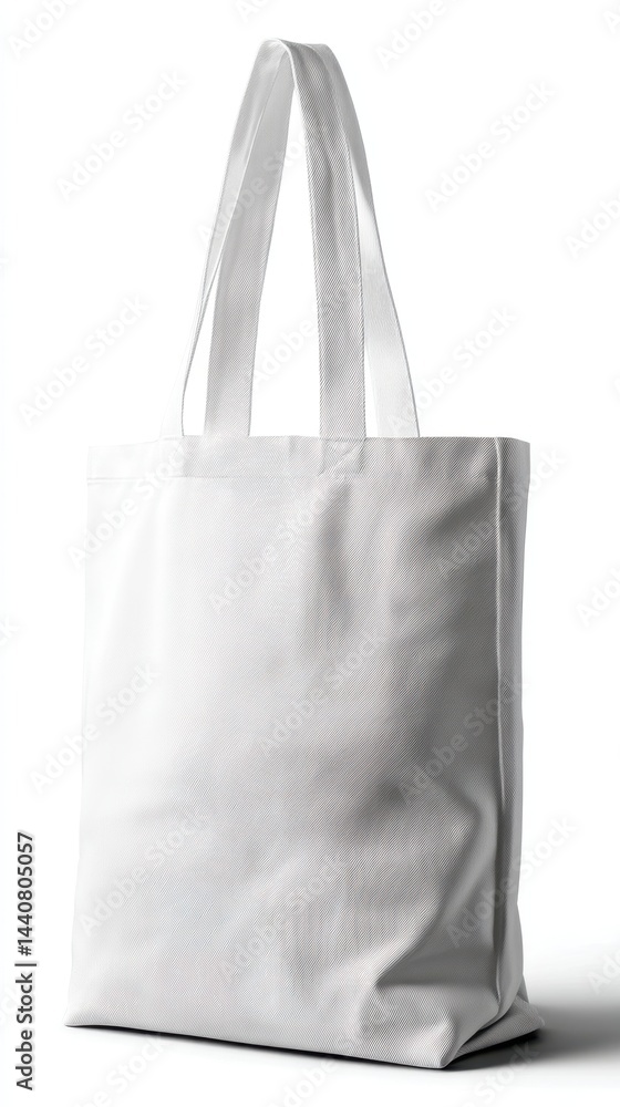 Poster elegant white canvas tote bag mockup perfect for showcasing custom designs in a clean studio setting