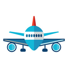 Passenger jet icon isolated on white background