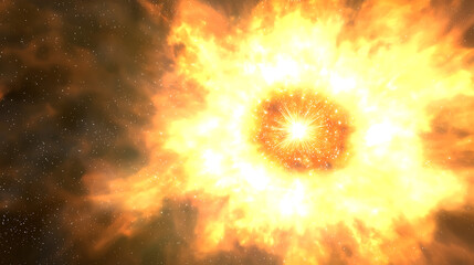 Fototapeta premium A bright yellow star is in the center of the image