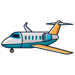Privet jet icon isolated on white background