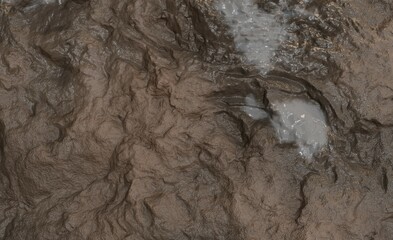 Rough textured surface resembling earth, with mottled light areas