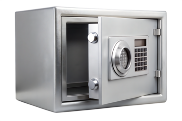 security metal safe isolated on white background PNG