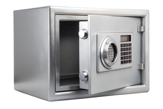 security metal safe isolated on white background PNG