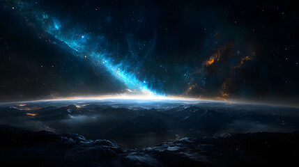 A dazzling aurora stretching across an alien planet&rsquo;s sky.