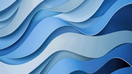 Fototapeta premium Abstract blue color wave flowing express the energetic ripple. Seamless texture of vividness curve swirling convey sense of harmony and wonderful scene perfect for effect and graphic design. AIG51.
