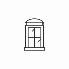phone booth icon sign vector