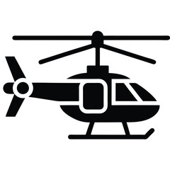 Obraz premium Helicopter Icons Set in Simple Style
