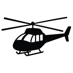 Cartoon Drawing of a Helicopter with Blue
