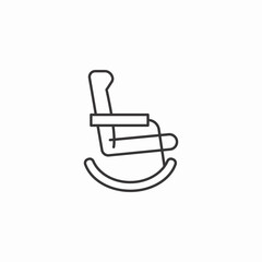 rocking chair icon sign vector
