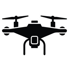 Drone Silhouette Icon Vector Illustration