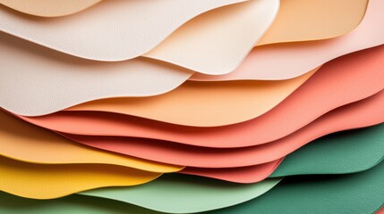 Artificial flower making Concept, Stacked Artificial Flower Petals in Various Stages of Bloom with Soft Colors and Textures for Creative Use