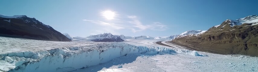 360 degree hdr view of stunning glacier landscape in iceland high-quality hdri environment