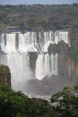 imagem panorâmica das cataratas do iguaçu, em foz do iguaçu, paraná 