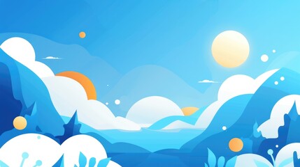 Abstract vivid colorful wave flowing express energetic texture. Seamless texture of vividness curve swirling convey sense of harmony and wonderful scene perfect for effect and graphic design. AIG51.