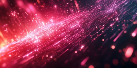 Fototapeta premium Colorful light trails create an abstract background with movement and depth in vibrant pink and purple hues