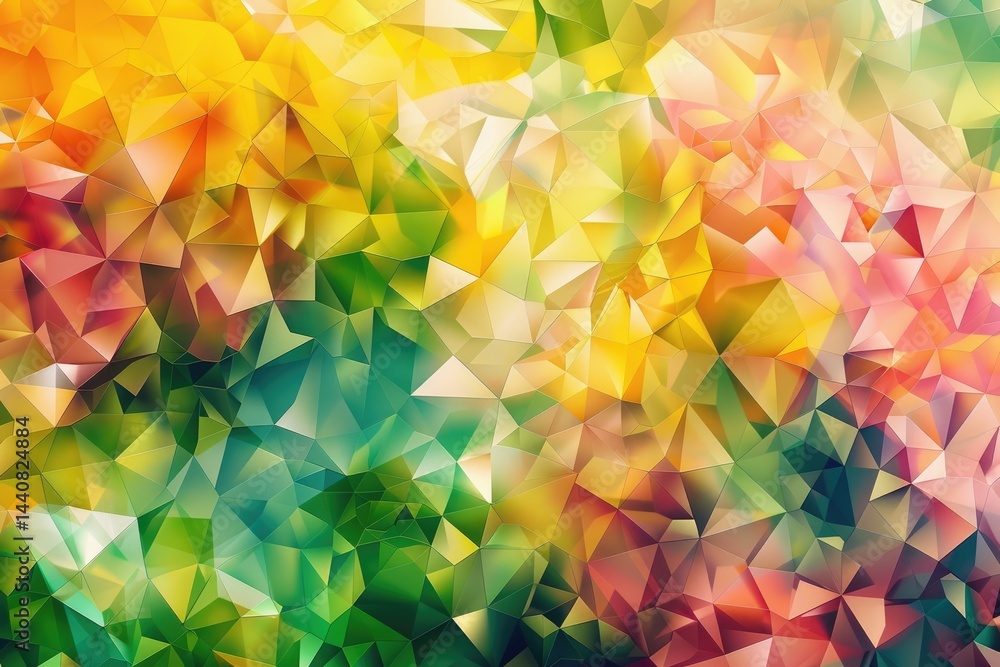 Poster the abstract picture of the colourful geometry polygon with multiple shade, hue, and angles, geometr