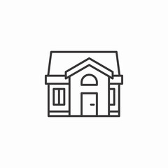suburban home icon sign vector