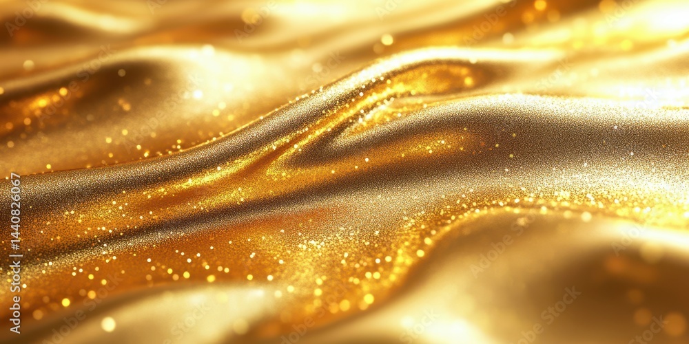 Poster soft golden waves glisten under light, creating a shimmering effect for artistic backdrop in a tranq