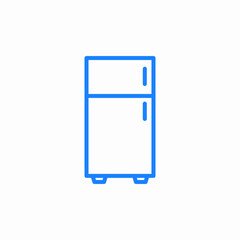 tall fridge icon sign vector