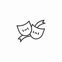 theater masks icon sign vector