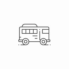 tour bus icon sign vector