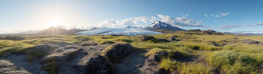 360 degree hdr landscape view of icelandic glacier nature photography outdoor serenity