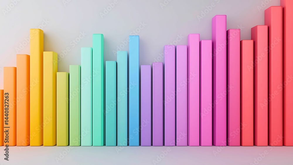 Poster a colorful chart showing data trends and performance
