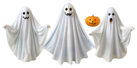 ghost element set  isolated on white background PNG