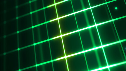 Green led lights on black background. Generative AI